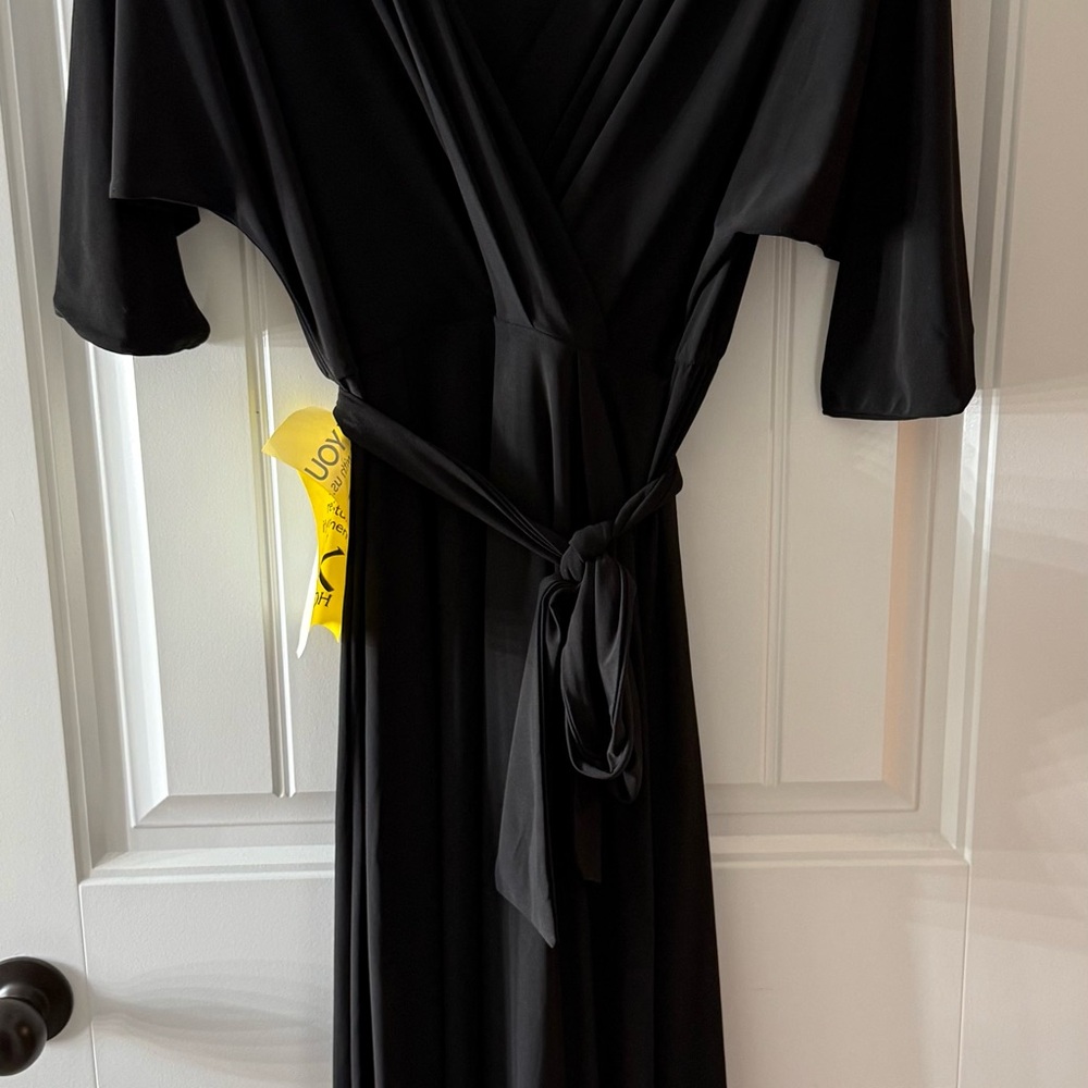 Elegant Black Wrap Dress